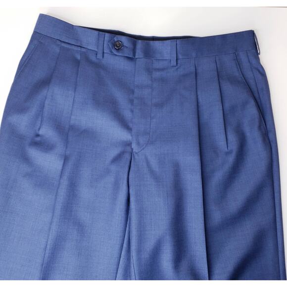 NWT LAUREN RALPH LAUREN Men's Size 34W- 100% Wool Pleated Dress Pants Not Hemmed - Picture 2 of 8